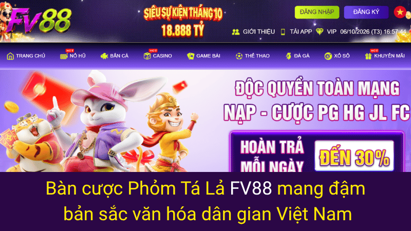 Bàn cược Phỏm Tá Lả FV88 mang đậm bản sắc văn hóa dân gian Việt Nam